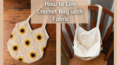 How to make a fabric lining for a crochet bag (Tutorial).